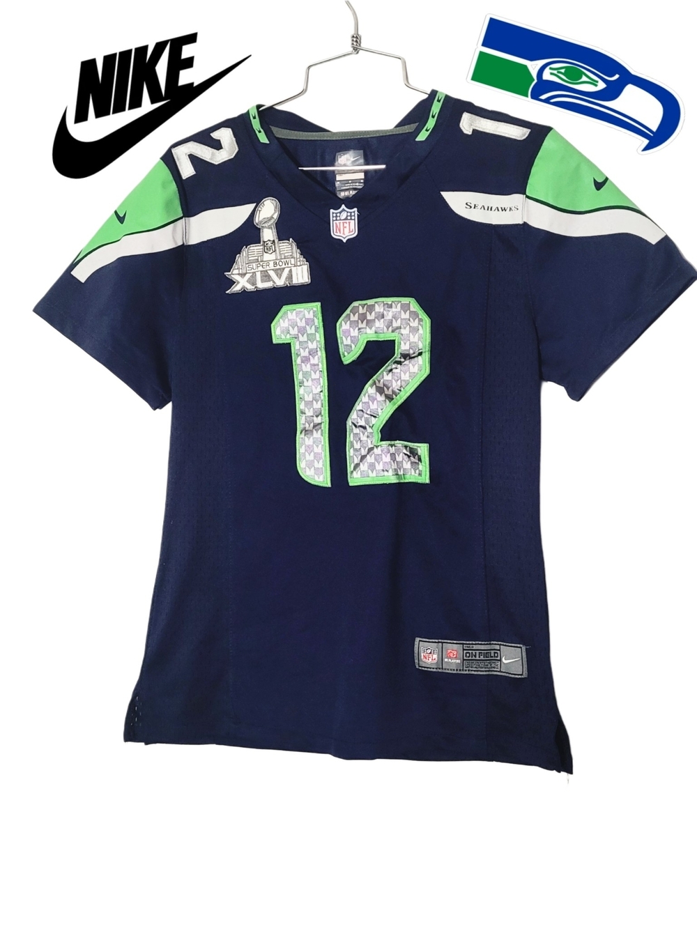 Nike Seattle Seahawks Superbowl 48 #12 Fan Football Jersey